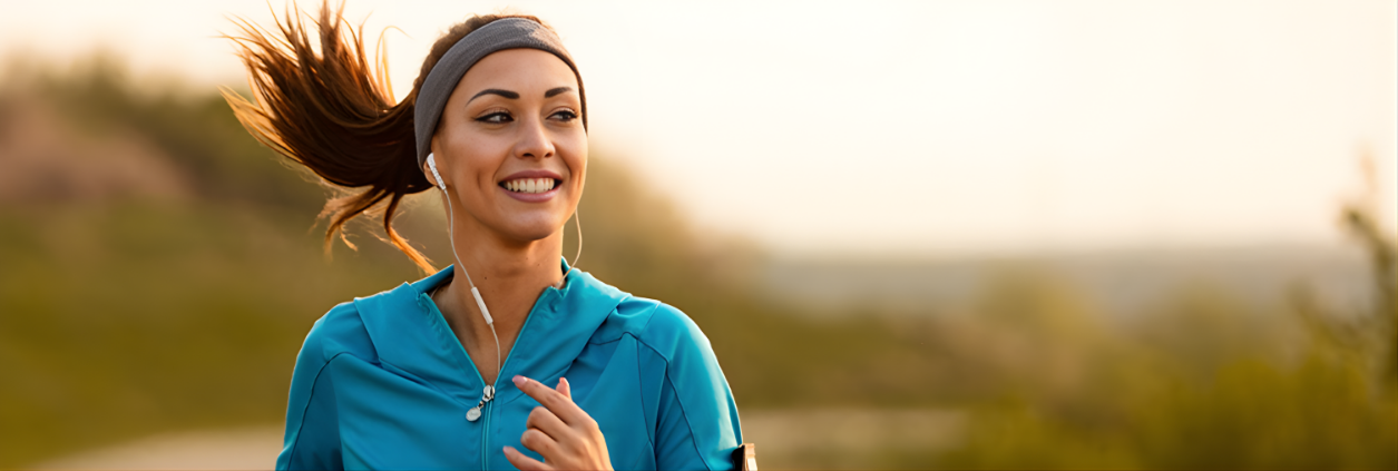 Relaxed runner exercising below lactate threshold