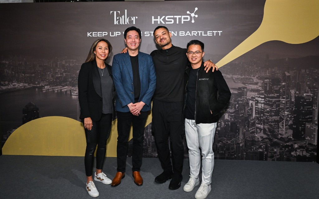 Kenny Oktavius of PointFit with Steven Bartlett at the Tatler Asia and HKSTP Keeping Up with Steven Bartlett event
